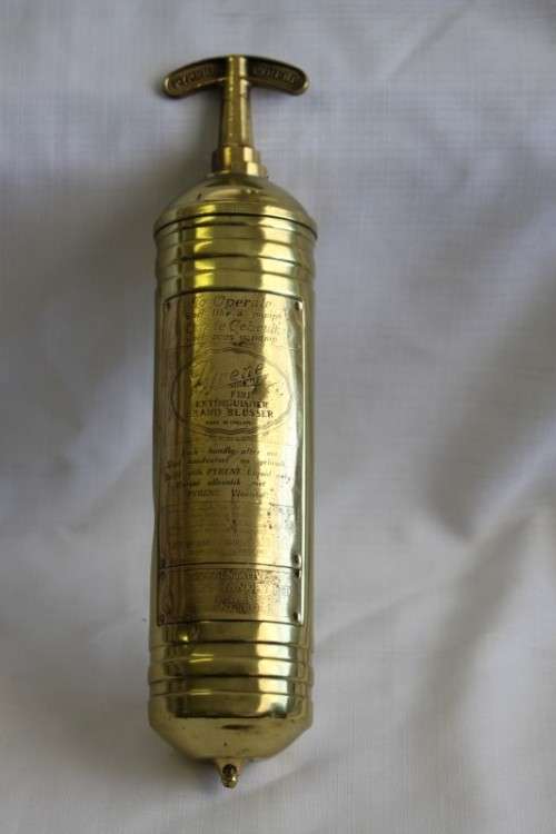 An incredible original antique (c1928) Solid brass "The Pyrene Company Ltd" fire extinguisher