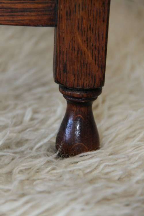 An extremely rare Victorian antique oak cutlery canteen (caddy) table stand in remarkable condition