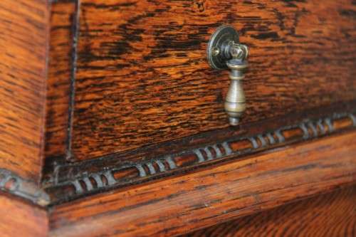 An extremely rare Victorian antique oak cutlery canteen (caddy) table stand in remarkable condition