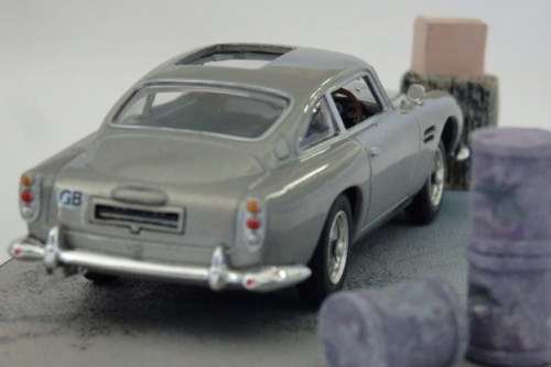 An awesome James Bond 007 "Aston Martin DB5'' die cast model car from the movie "Goldfinger''