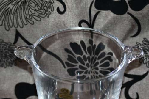 A magnificent Italian made "RCR" 24% crystal ice bucket/ wine cooler in remarkable condition