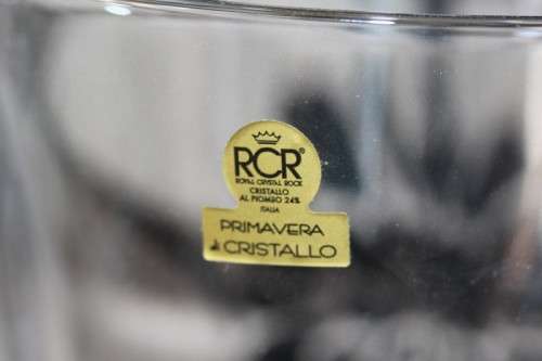 A magnificent Italian made "RCR" 24% crystal ice bucket/ wine cooler in remarkable condition