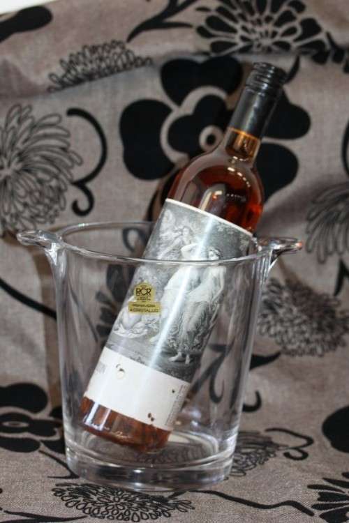 A magnificent Italian made "RCR" 24% crystal ice bucket/ wine cooler in remarkable condition