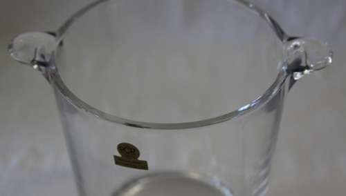 A magnificent Italian made "RCR" 24% crystal ice bucket/ wine cooler in remarkable condition