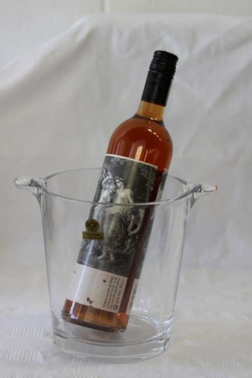 A magnificent Italian made "RCR" 24% crystal ice bucket/ wine cooler in remarkable condition