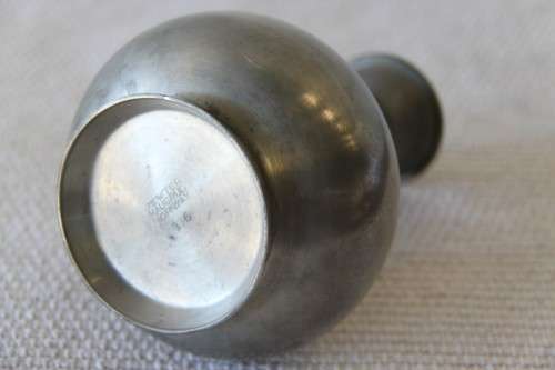 An awesome vintage pewter Haugrud jug/ pitcher with ornate detailing made in Norway