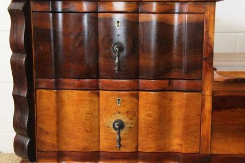 A fabulous, elegant and solid stinkwood ball & claw dresser with five drawers and carved trimmings