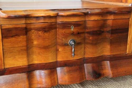 A fabulous, elegant and solid stinkwood ball & claw dresser with five drawers and carved trimmings