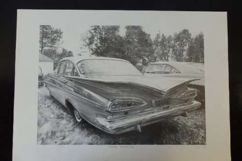 Sensational black white prints of a 1959 Chev Belair by Dean Scott Simon bid/print