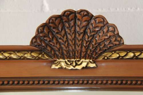 A spectacular X-large yellow wood Cheval mirror with gold gild carved & beading detailing - WOW!!!
