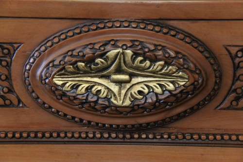A spectacular X-large yellow wood Cheval mirror with gold gild carved & beading detailing - WOW!!!