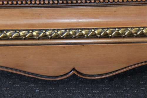 A spectacular X-large yellow wood Cheval mirror with gold gild carved & beading detailing - WOW!!!
