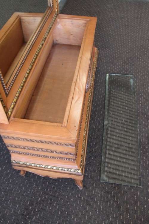 A spectacular X-large yellow wood Cheval mirror with gold gild carved & beading detailing - WOW!!!