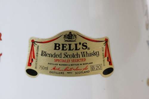 A rare "Bells Blended Scotch Whisky" Queen Elizabeth's 60th birthday commemorative decanter