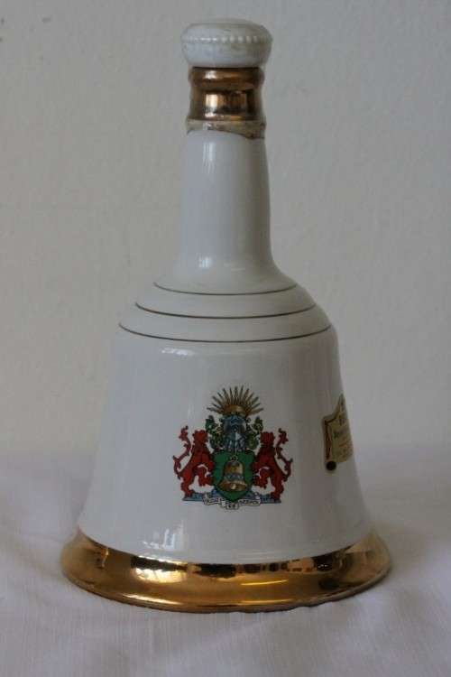 A rare "Bells Blended Scotch Whisky" Queen Elizabeth's 60th birthday commemorative decanter