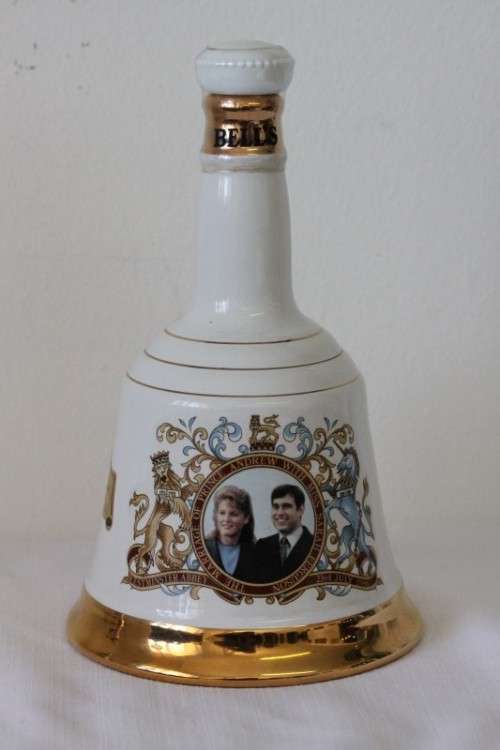A rare "Bells Blended Scotch Whisky" Prince Andrew & Fergy'ss marriage commemorative decanter