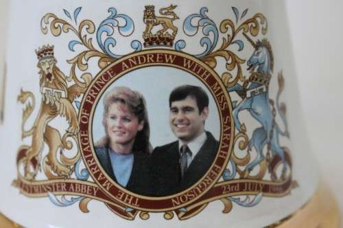A rare "Bells Blended Scotch Whisky" Prince Andrew & Fergy'ss marriage commemorative decanter
