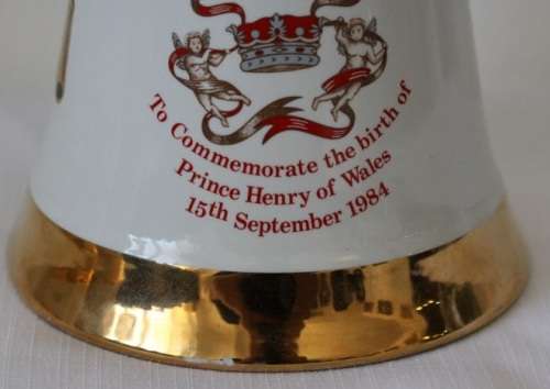 A rare 1984 "Bells Blended Scotch Whisky" Birth of Prince Henry (sealed) commemorative decanter