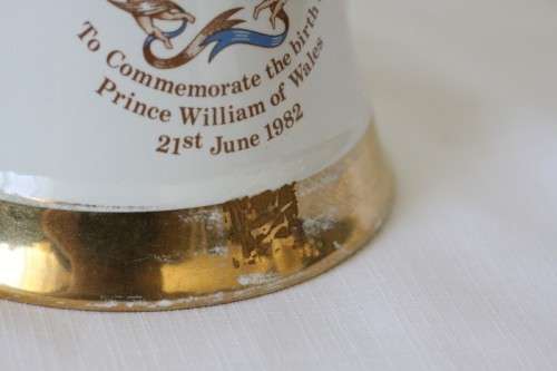 A rare full 1982 Bells Blended Scotch Whisky Birth of Prince William of Wales commemorative decanter