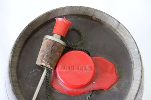 An extremely rare 1975 "Barrel 5" 5-year old "Fine Old Scotch Whisky" sealed whisky barrel decanter