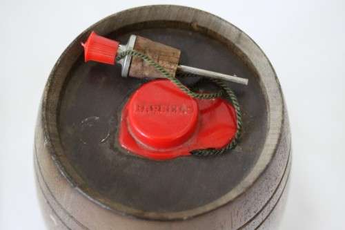 An extremely rare 1975 "Barrel 5" 5-year old "Fine Old Scotch Whisky" sealed whisky barrel decanter