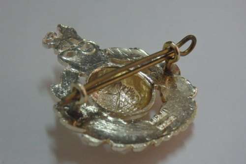 A Fantastic British "The Royal Marines" Cap Badge with Kings Crown