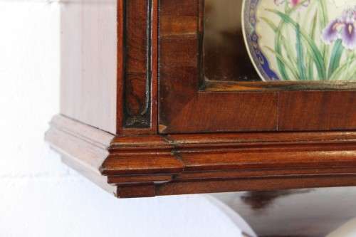 A spectacular antique Regency Apothecary Wall Cabinet w Walnut and Ebony wood inlay detailing