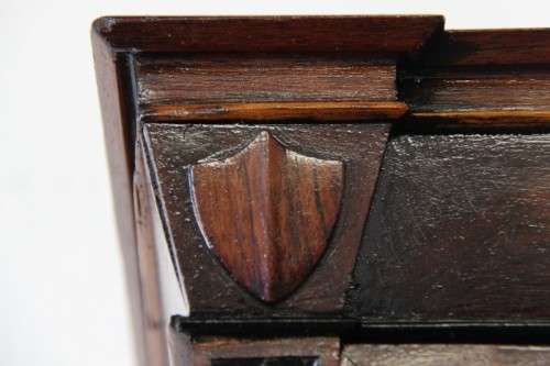 A spectacular antique Regency Apothecary Wall Cabinet w Walnut and Ebony wood inlay detailing