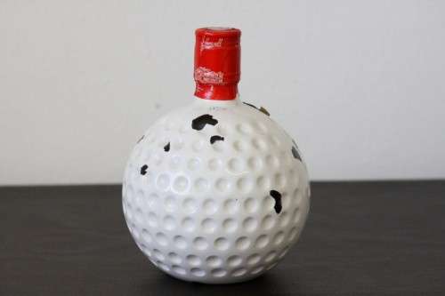 A rare SEALED vintage "Old St. Andrews" Scotch Whisky "Red-top" golf ball whisky decanter