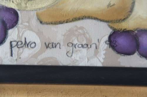 A magnificent (large) original signed "Petro van Graan" painting in a particularly beautiful frame