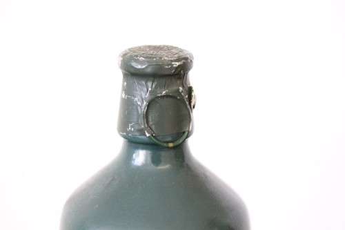 An awesome and very collectable vintage "Lancers" White wine in a stoneware decanter