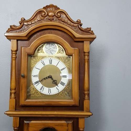 A Magnificent Vintage German Made "Tempus Fugit" Grandfather clock w/ a Hermle Mechanism