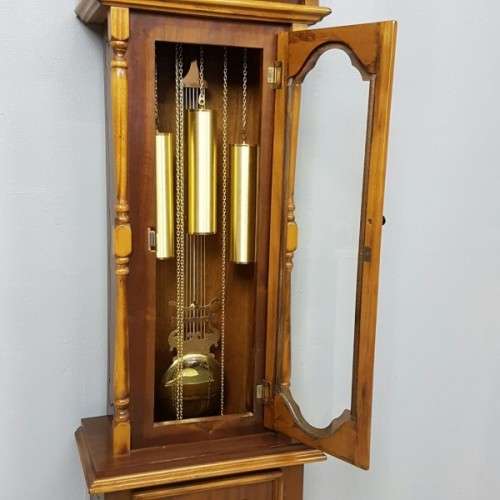 A Magnificent Vintage German Made "Tempus Fugit" Grandfather clock w/ a Hermle Mechanism