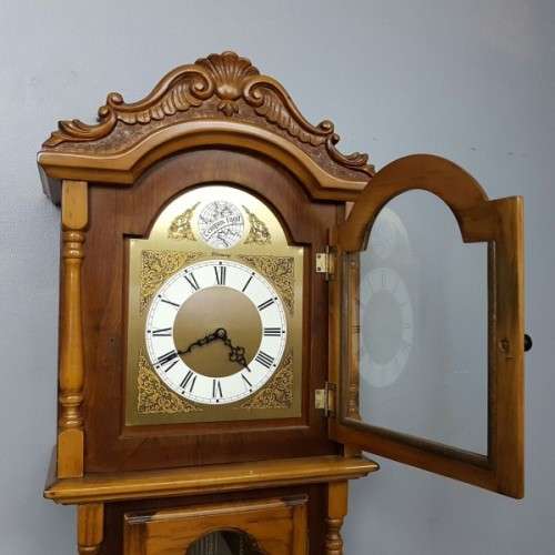 A Magnificent Vintage German Made "Tempus Fugit" Grandfather clock w/ a Hermle Mechanism