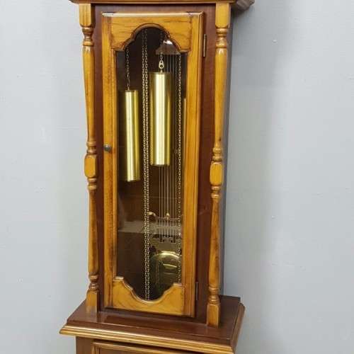 A Magnificent Vintage German Made "Tempus Fugit" Grandfather clock w/ a Hermle Mechanism