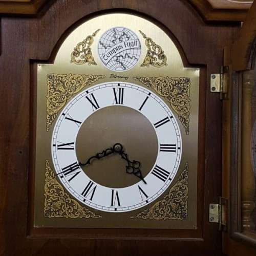 A Magnificent Vintage German Made "Tempus Fugit" Grandfather clock w/ a Hermle Mechanism