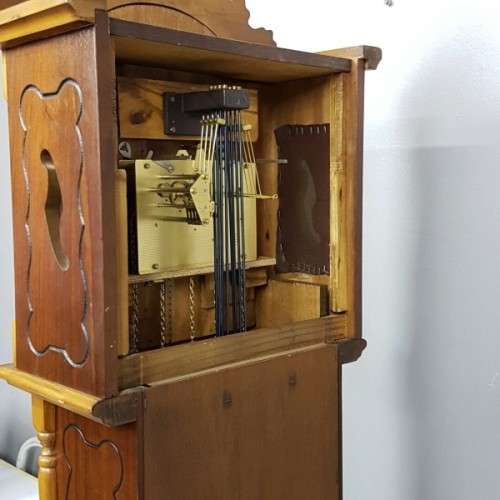 A Magnificent Vintage German Made "Tempus Fugit" Grandfather clock w/ a Hermle Mechanism
