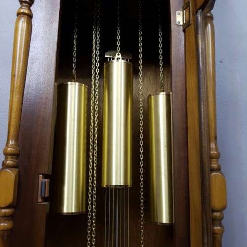 A Magnificent Vintage German Made "Tempus Fugit" Grandfather clock w/ a Hermle Mechanism