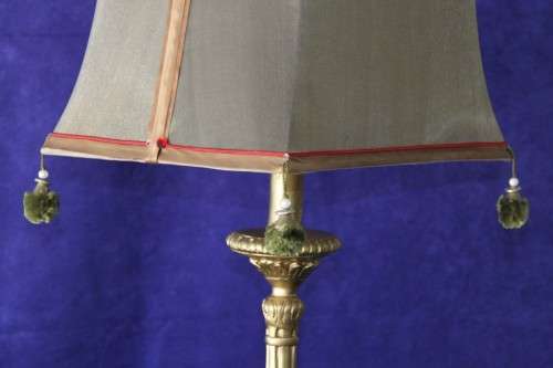 A large, gorgeous & beautifully ornate Baroque table lamp with a stunning large shade