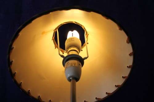 A lovely brushed steel desk/ table lamp with a stunning shade in incredible condition