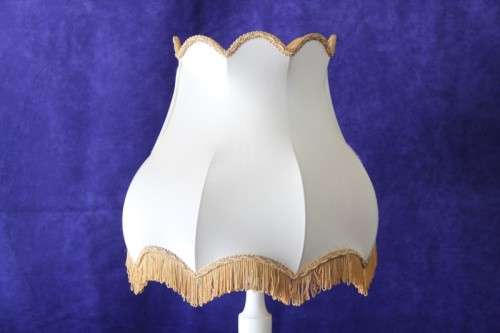 A spectacular white marble and brass table lamp with a stunning shade in wonderful condition