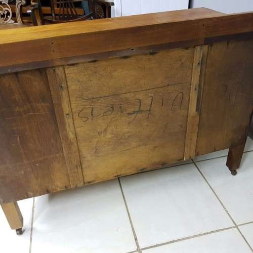 An incredible antique Art Deco "low-boy" chest of drawers with the original Art Deco handles