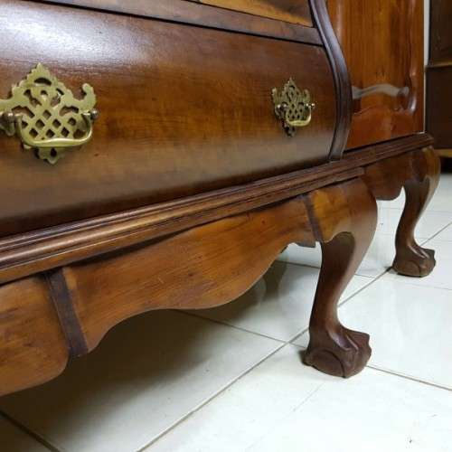 A spectacular solid Stinkwood "gabled" display Buffet Server with cutlery drawers & cupboards