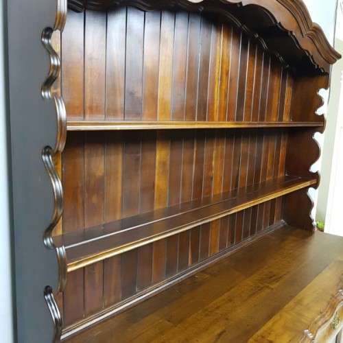 A spectacular solid Stinkwood "gabled" display Buffet Server with cutlery drawers & cupboards