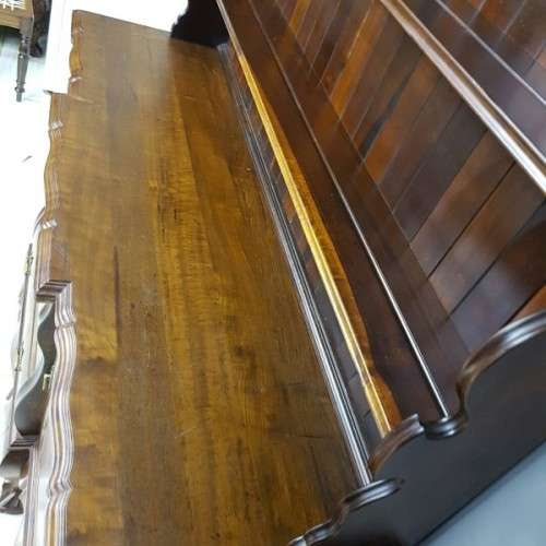 A spectacular solid Stinkwood "gabled" display Buffet Server with cutlery drawers & cupboards