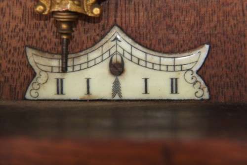 A spectacular antique (c.1890) German regulatory pendulum wall clock with a porcelain clock face