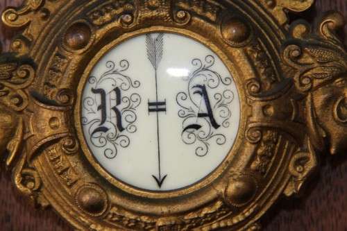 A spectacular antique (c.1890) German regulatory pendulum wall clock with a porcelain clock face