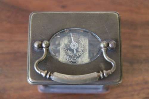 An incredible early 20th century French made solid brass "Mappin & Webb" carriage clock