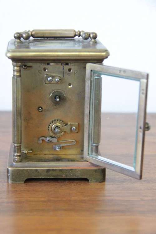 An incredible early 20th century French made solid brass "Mappin & Webb" carriage clock