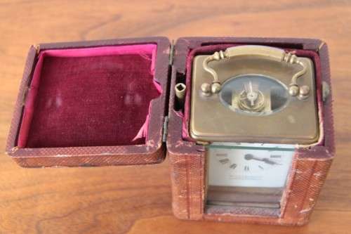 An incredible early 20th century French made solid brass "Mappin & Webb" carriage clock